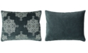 Mod Lifestyles Christmas Collection Beads Snowflake Embroidery Lumbar Pillow, 13" X 18"